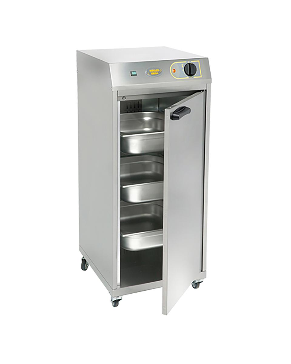 Warmhoudkast - H 92.5 x 42.5 x 46 CM - 30 KG - 220 - 240 V - 1500 W - RVS - +0°C / +130°C - Roller Grill - 304080