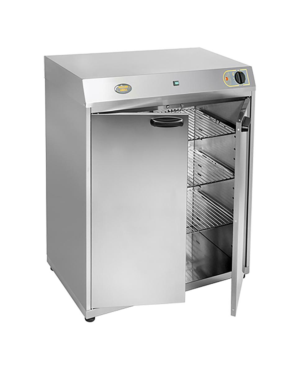 Warmhoudkast - H 92.5 x 80 x 46 CM - 45 KG - 220 - 240 V - 3000 W - RVS - +0°C / +130°C - Roller Grill - 304085
