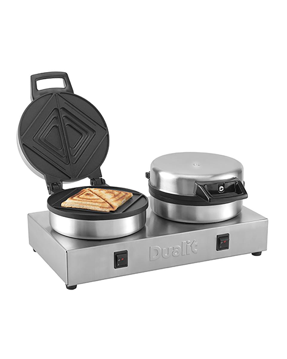 Tosti Bakapparaat - H 16 x 40 x 22 CM - 6 KG - Ø15 CM - 220 - 240 V - 1600 W - RVS - Dualit - 310007