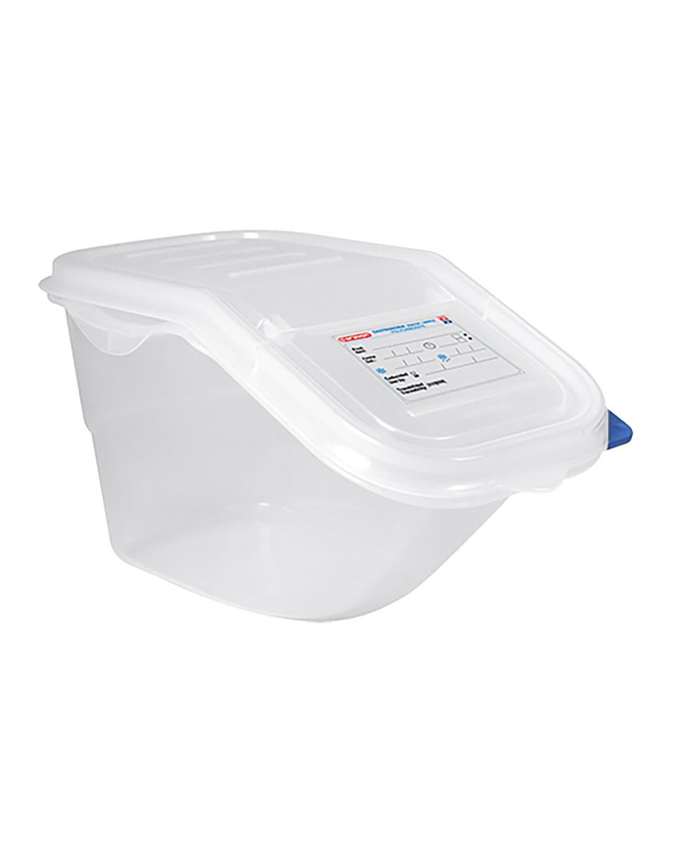 Voedselcontainer - H 20 x 20 x 39.5 CM - 0.681 KG - Polypropyleen - Transparant - 7 Liter - -40°C / +90°C - Scharnierend Deksel - Araven - 962070