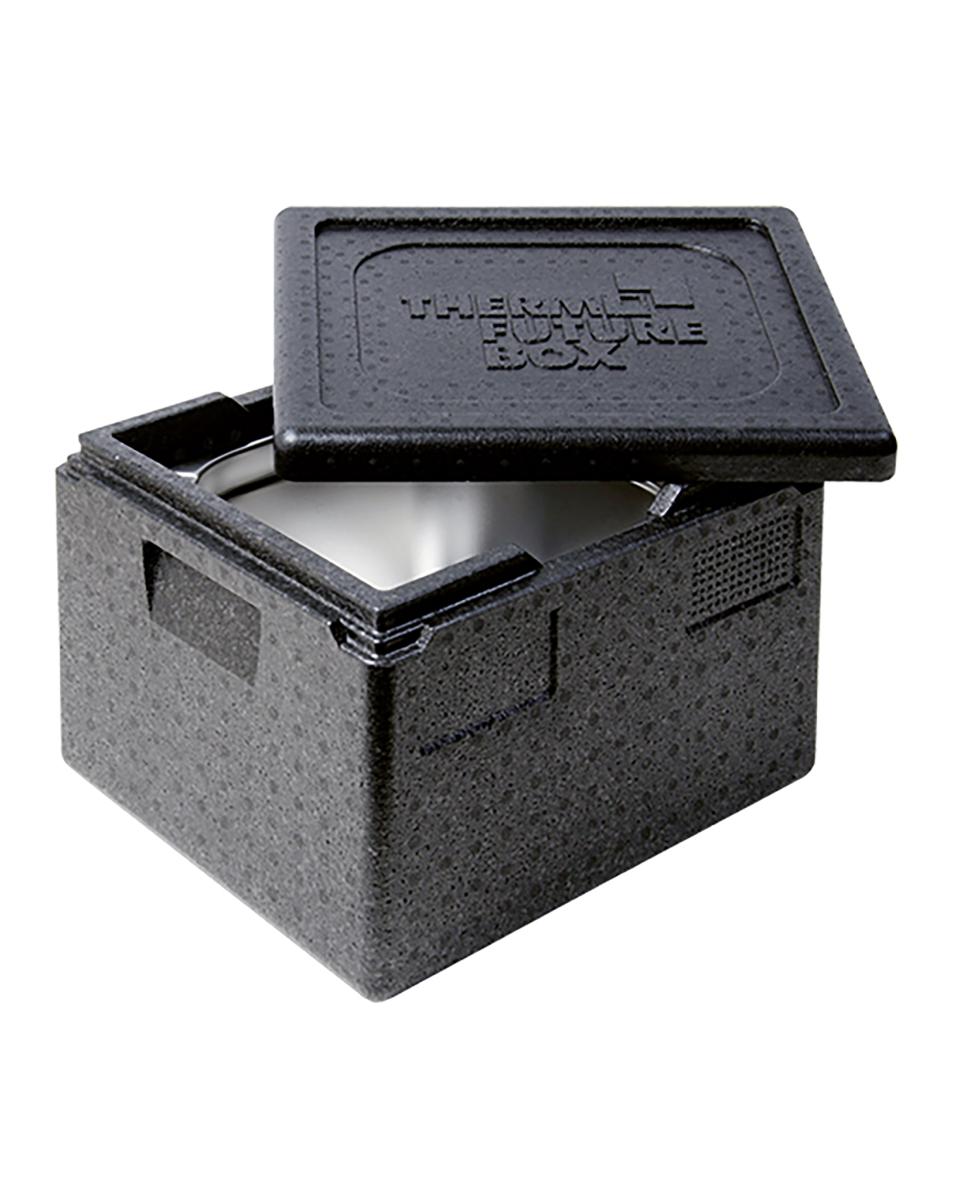 Thermobox - 1/2 GN - 23 Liter - H 32 x 39 x 33 CM - Polypropyleen - Zwart - Thermo Future Box - 235104