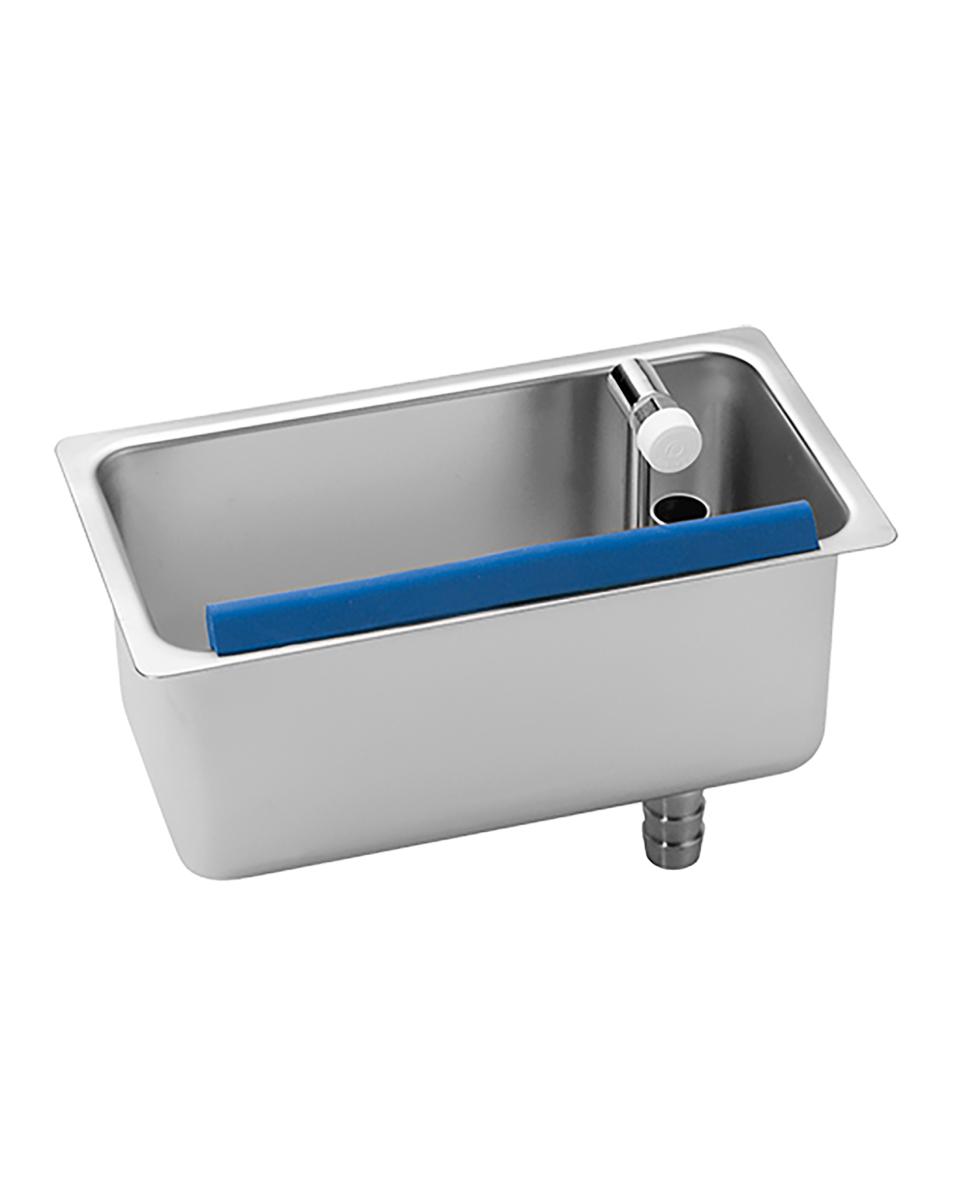 Ijsportioneerlepelbak - H 9 x 22 x 12 CM - 0.595 KG - RVS 18/10 - Stöckel - 040114