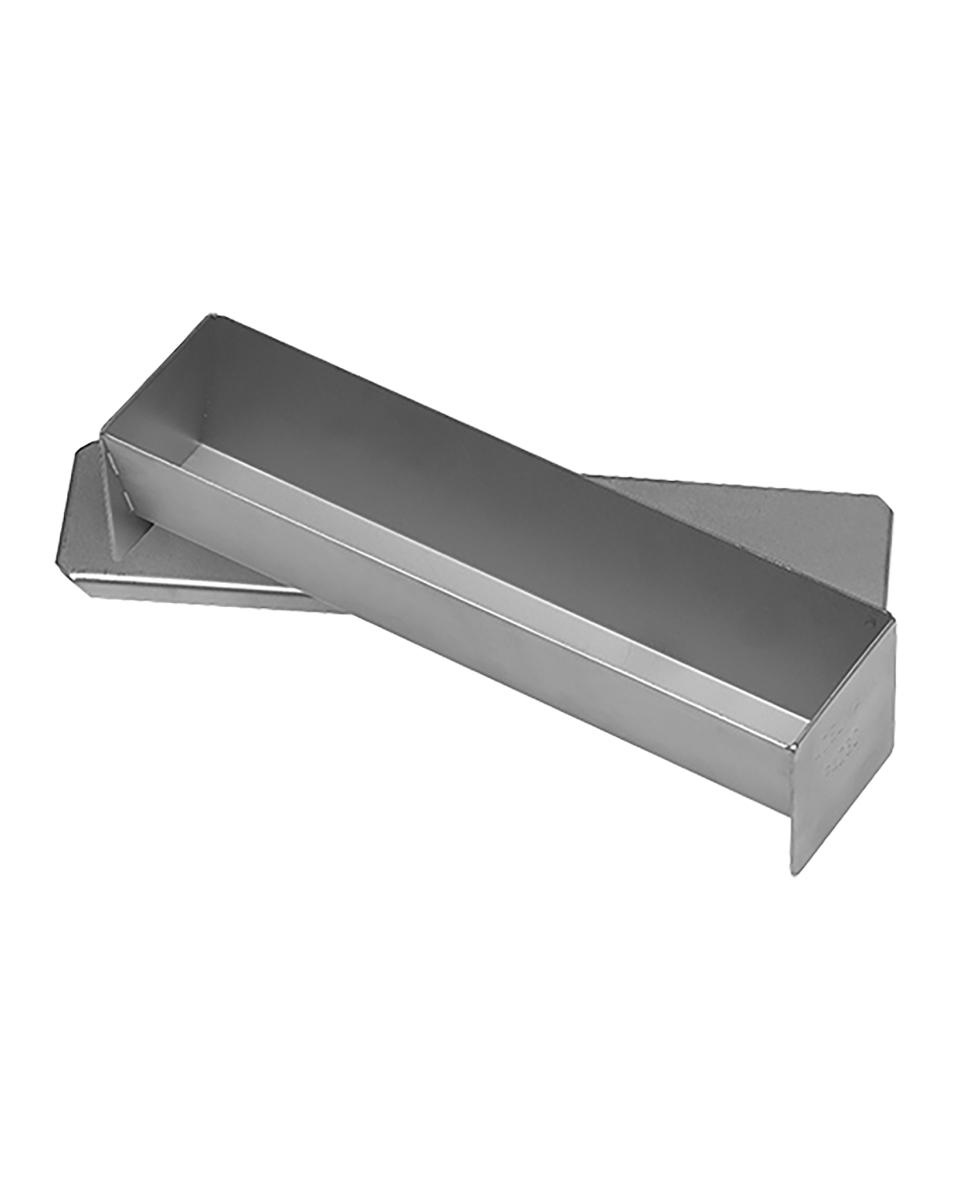 Pate/Terrinevorm - H 6 x 30 x 7 CM - 1 KG - RVS - Adelmann - 065017