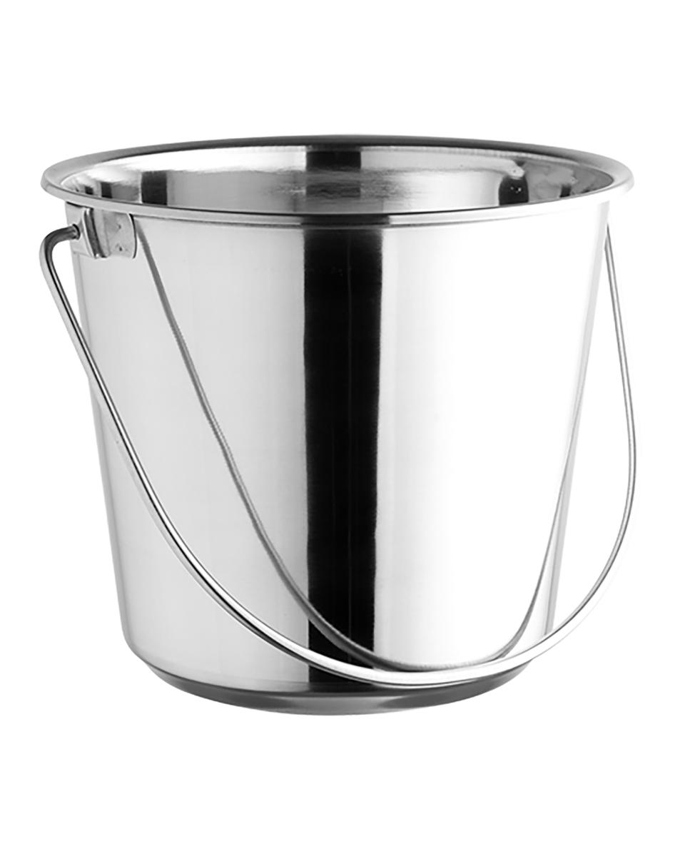 Emmer - H 22 CM - 0.3 KG - Ø23 CM - RVS - 7 Liter - 085160
