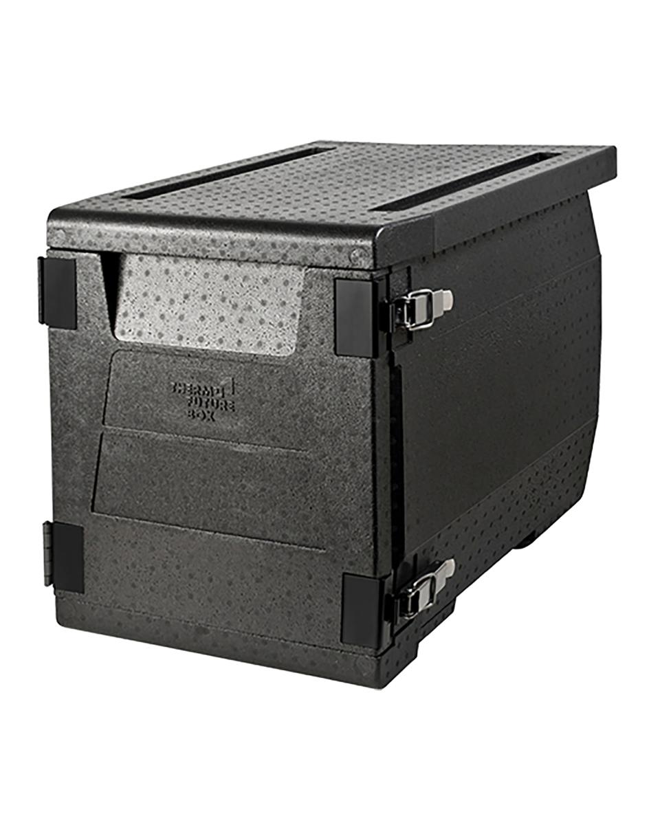 Thermobox - 1/1 GN - 65 Liter - H 47.5 x 64.5 x 44.5 CM - Polypropyleen - Zwart - Thermo Future Box - 235048