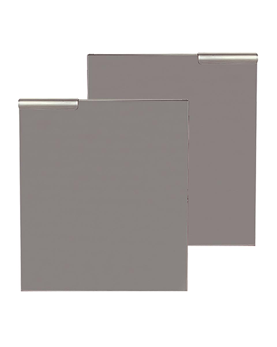 Deuren Set - H 40 x 70 x 2 CM - 4 KG - RVS - 316084
