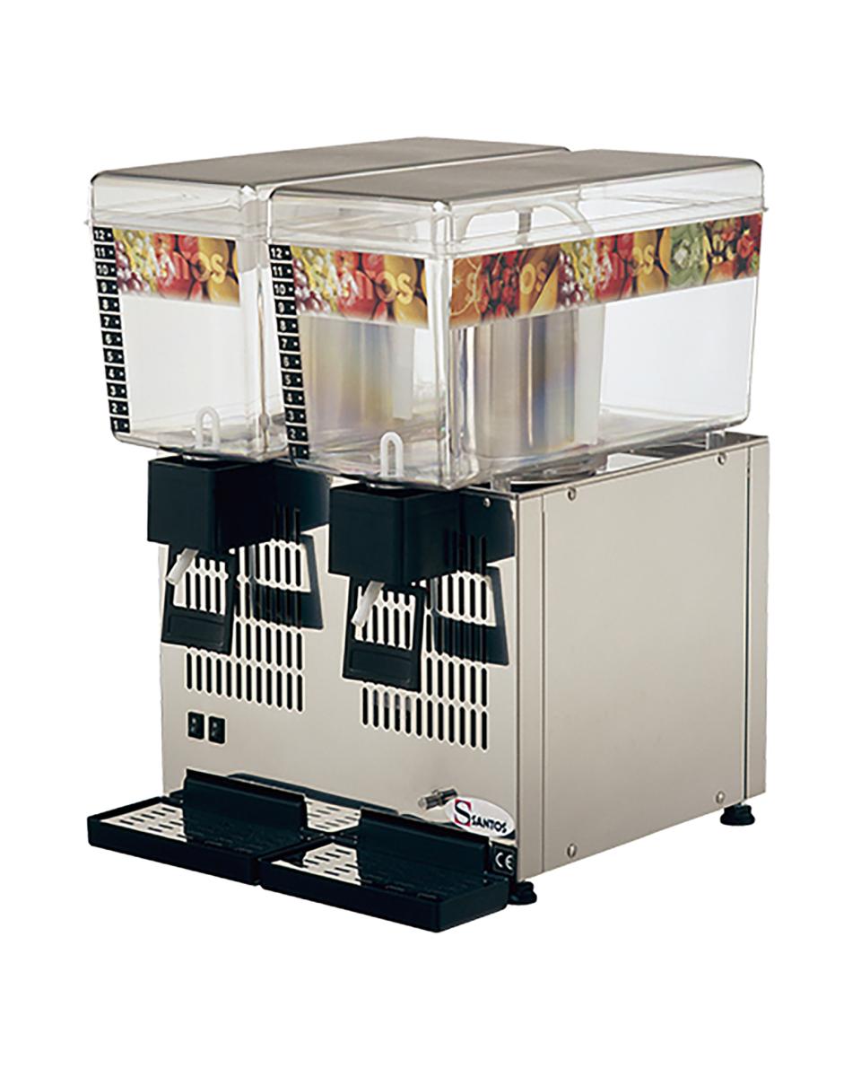 Drankendispenser - H 54.5 x 38 x 43 CM - 23.5 KG - 220 - 240 V - 260 W - Statische - R134A - Polycarbonaat - Grijs - 12 Liter - +4°C / +12°C - Santos - 408072