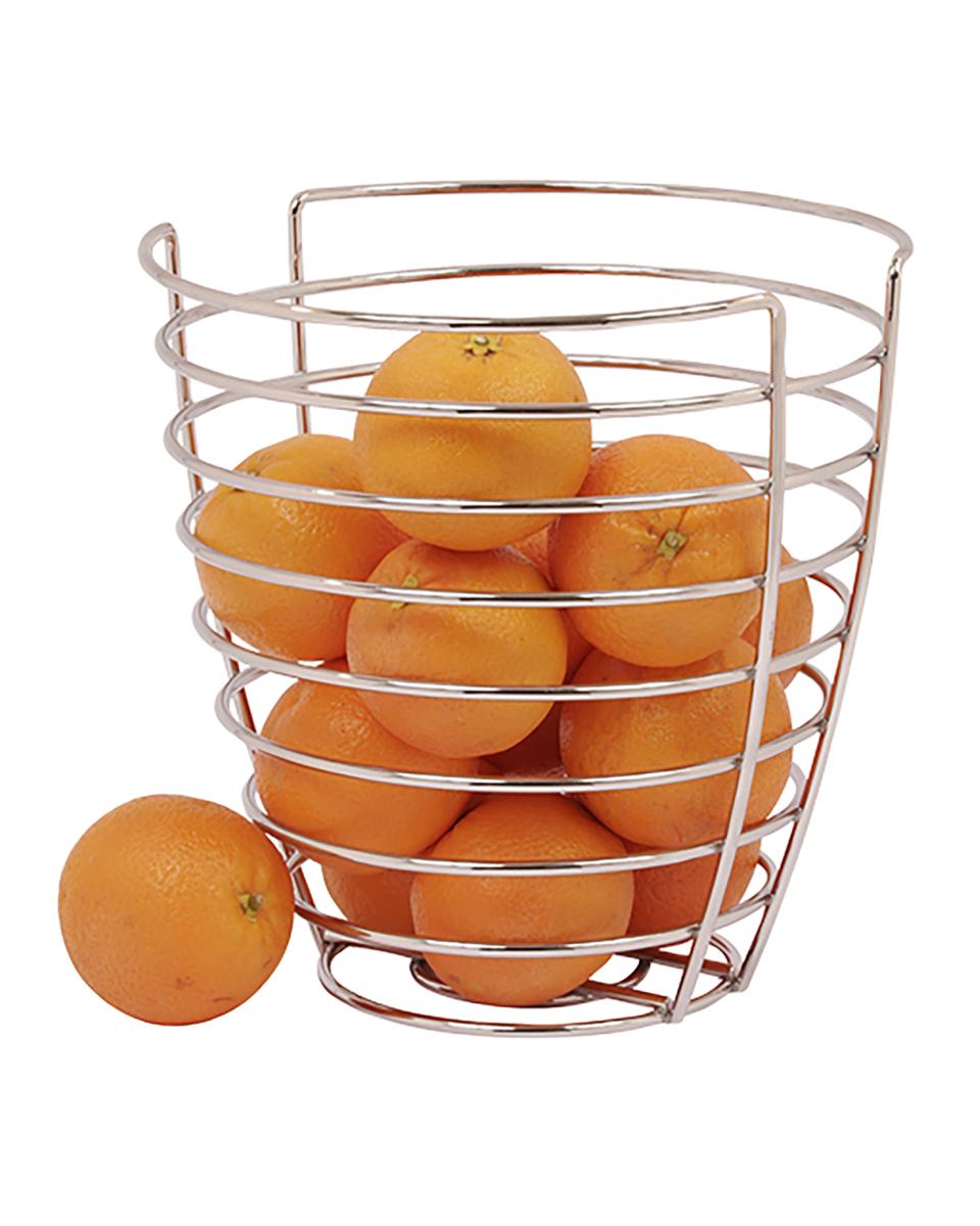Fruitmand - H 24.5 CM - 1.11 KG - Ø24.5 CM - Verchroomd - 504001