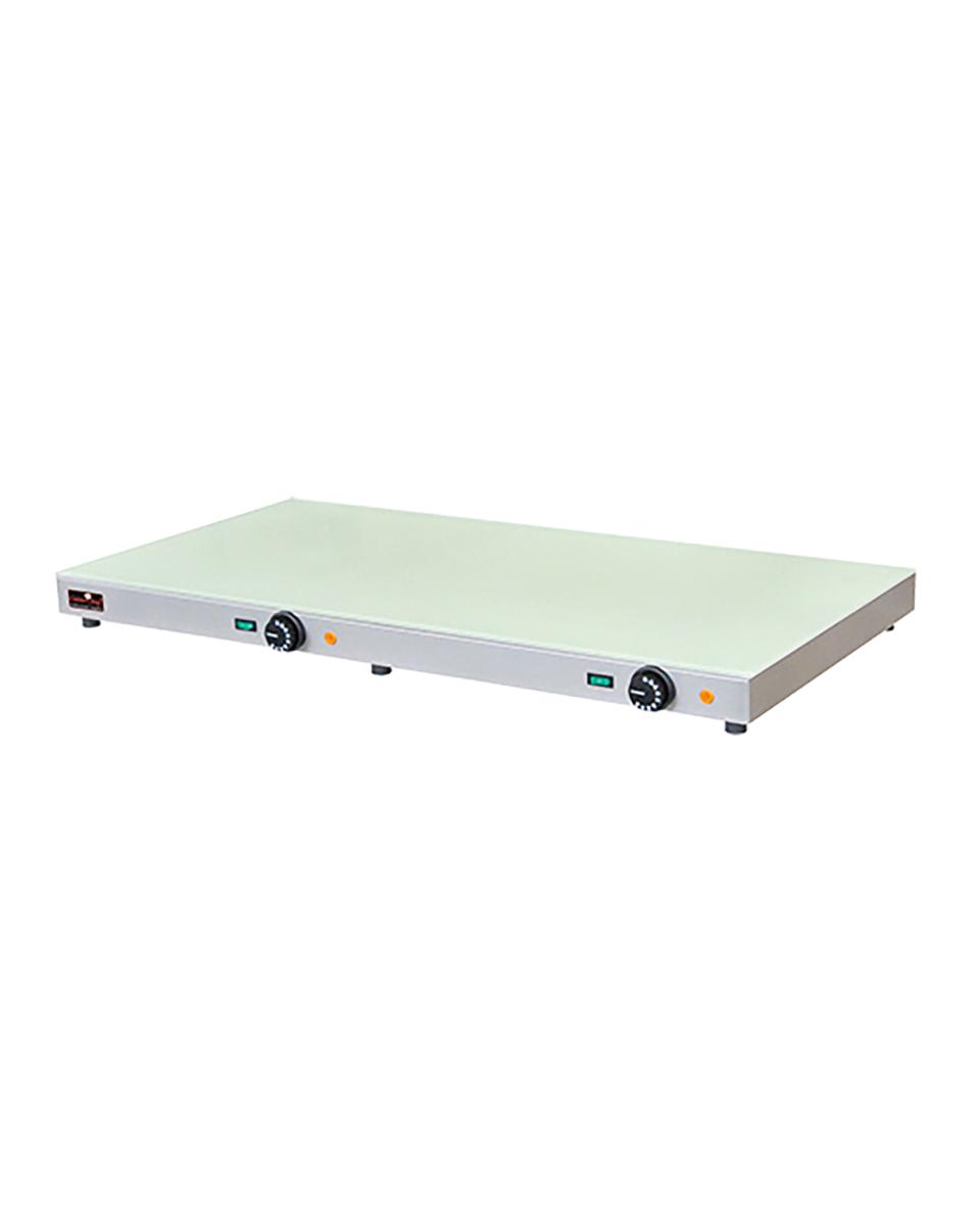 Warmhoudplaat - H 7 x 100 x 50 CM - 14 KG - 220 - 240 V - 1200 W - RVS - Caterchef - 508100