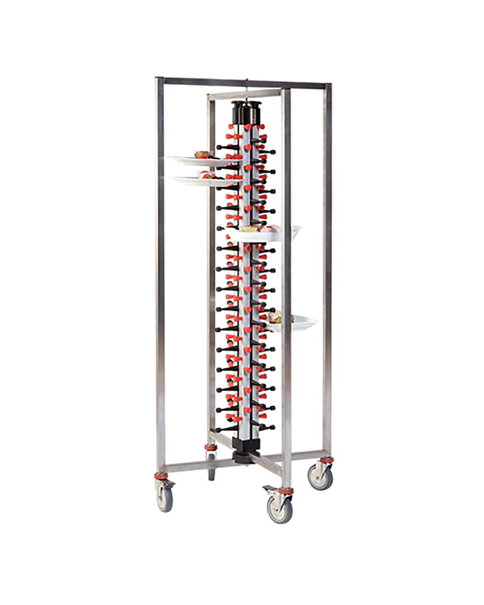 Bordenrek Inklapbaar - H 149 x 48 x 48 CM - 15 KG - RVS - Plate Mate - 556034