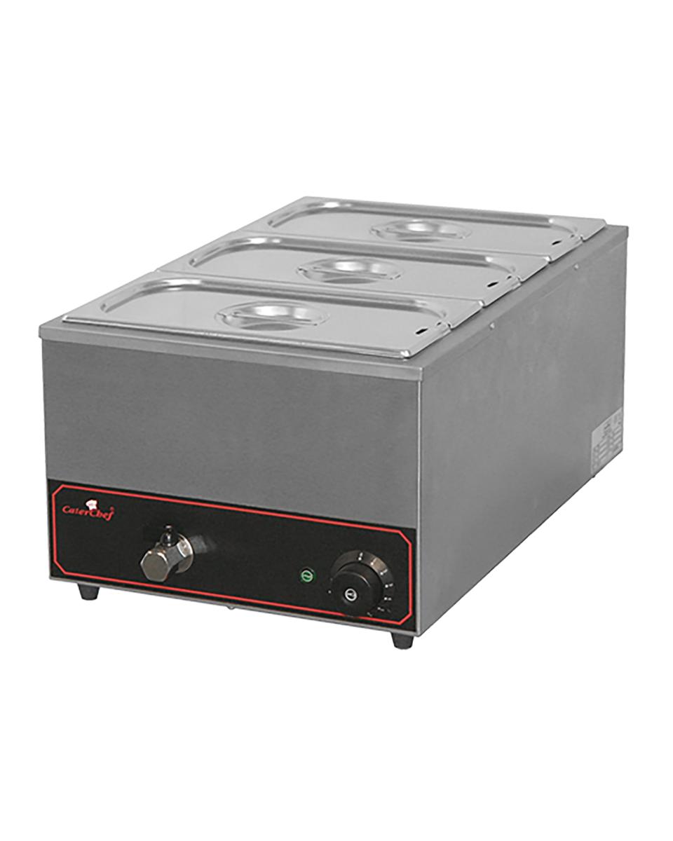 Bain Marie - H 25.5 x 35.4 x 59.5 CM - 8 KG - 220 - 240 V - 1200 W - RVS - Caterchef - 688031