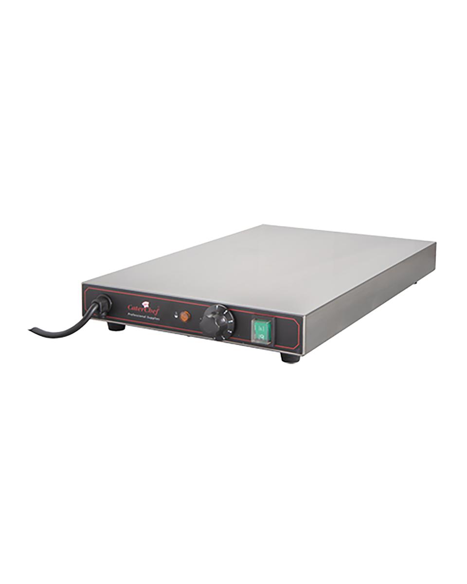Warmhoudplaat - H 7 x 52.8 x 32.6 CM - 6.5 KG - 220 - 240 V - 600 W - RVS - +30°C / +85°C - Caterchef - 688070