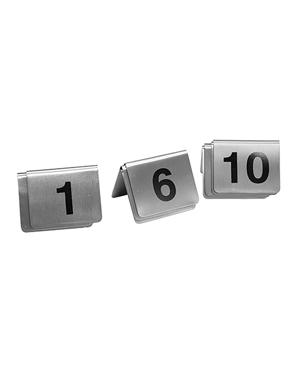 Tafelnummer Set - H 4.3 x 5.3 CM - 0.25 KG - RVS - 705050