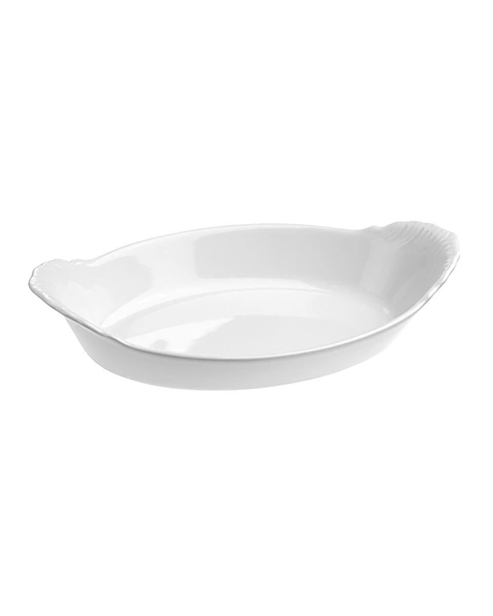 Gratineerschaal - H 3.5 x 16.3 x 9.3 CM - 0.14 KG - Porselein - Wit - 0.15 Liter - Revol - 735070