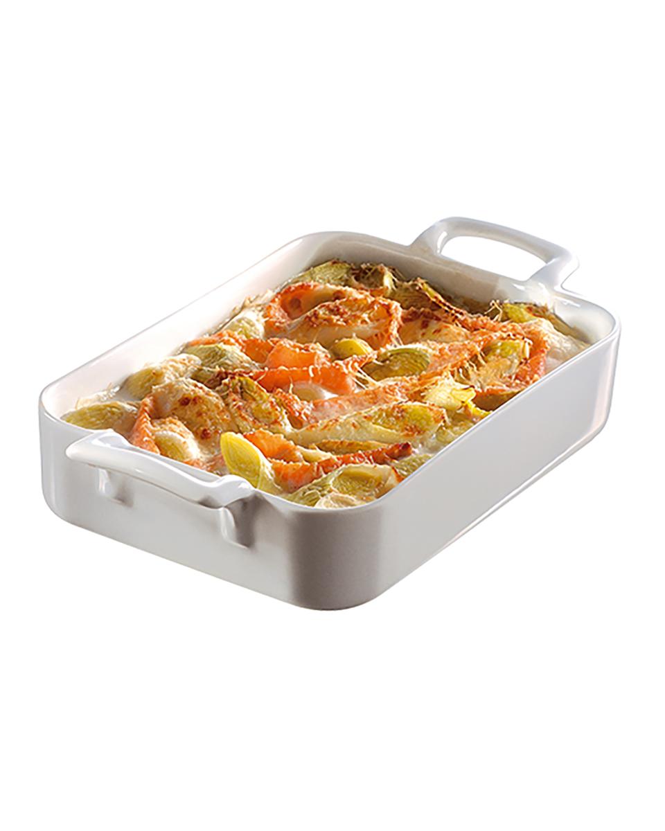 Gratineerschaal - H 5 x 19 x 12.5 CM - 0.64 KG - Porselein - Wit - 0.7 Liter - Revol - 735731