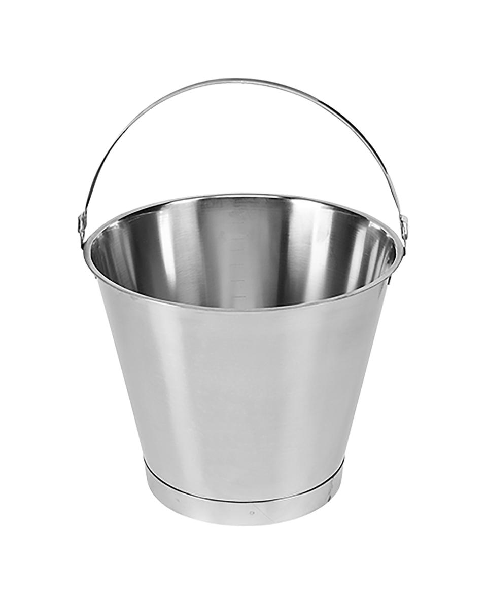 Emmer - H 27 CM - 1.395 KG - Ø32 CM - RVS - 12.5 Liter - 820001