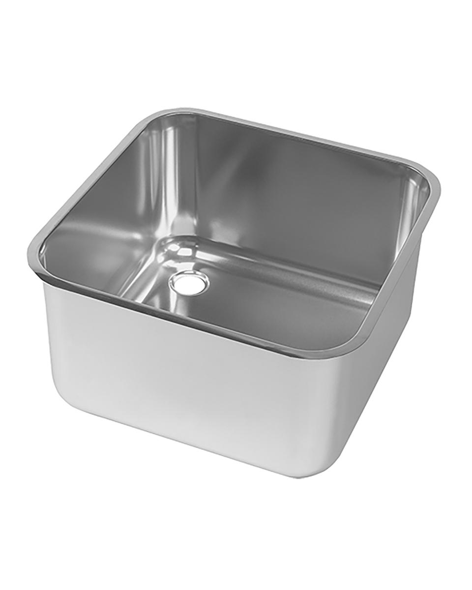 Spoelbak - H 25 x 50 x 40 CM - 3.61 KG - RVS 18/08 - 953810