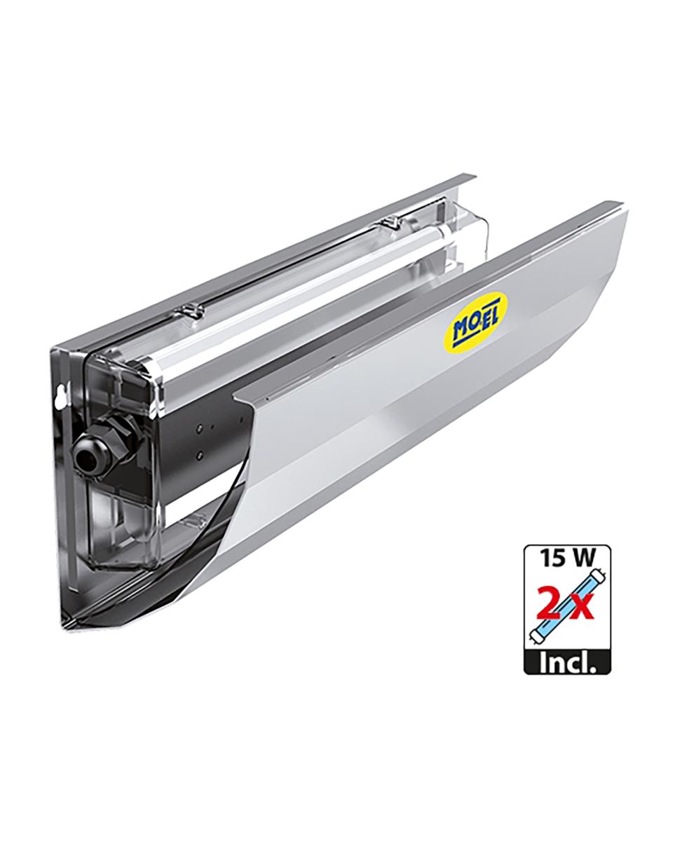 Insektenvanger - H 15.5 x 40 x 12 CM - 1.65 KG - 220 - 240 V - 40 W - Aluminium - Mo-el - 505701