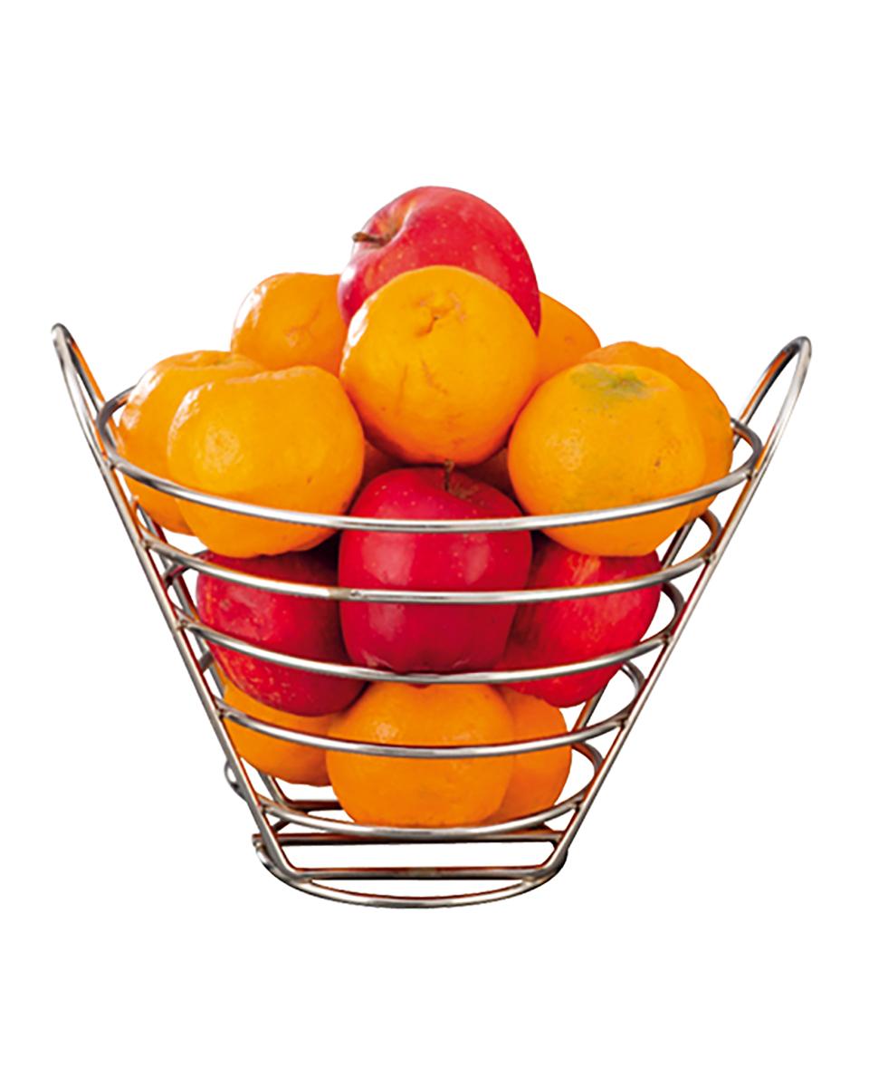 Fruitmand - H 22 CM - 0.649 KG - Ø23 CM - Verchroomd - 180015