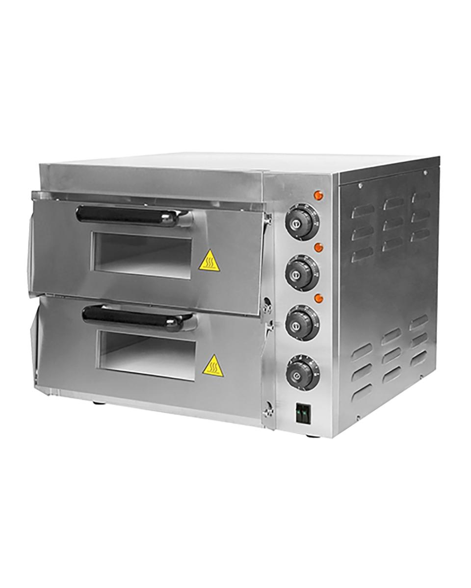Pizza Oven - H 43.4 x 56 x 58.5 CM - 36 KG - 220 - 240 V - 3000 W - RVS - +50°C / +350°C - Caterchef - 688172