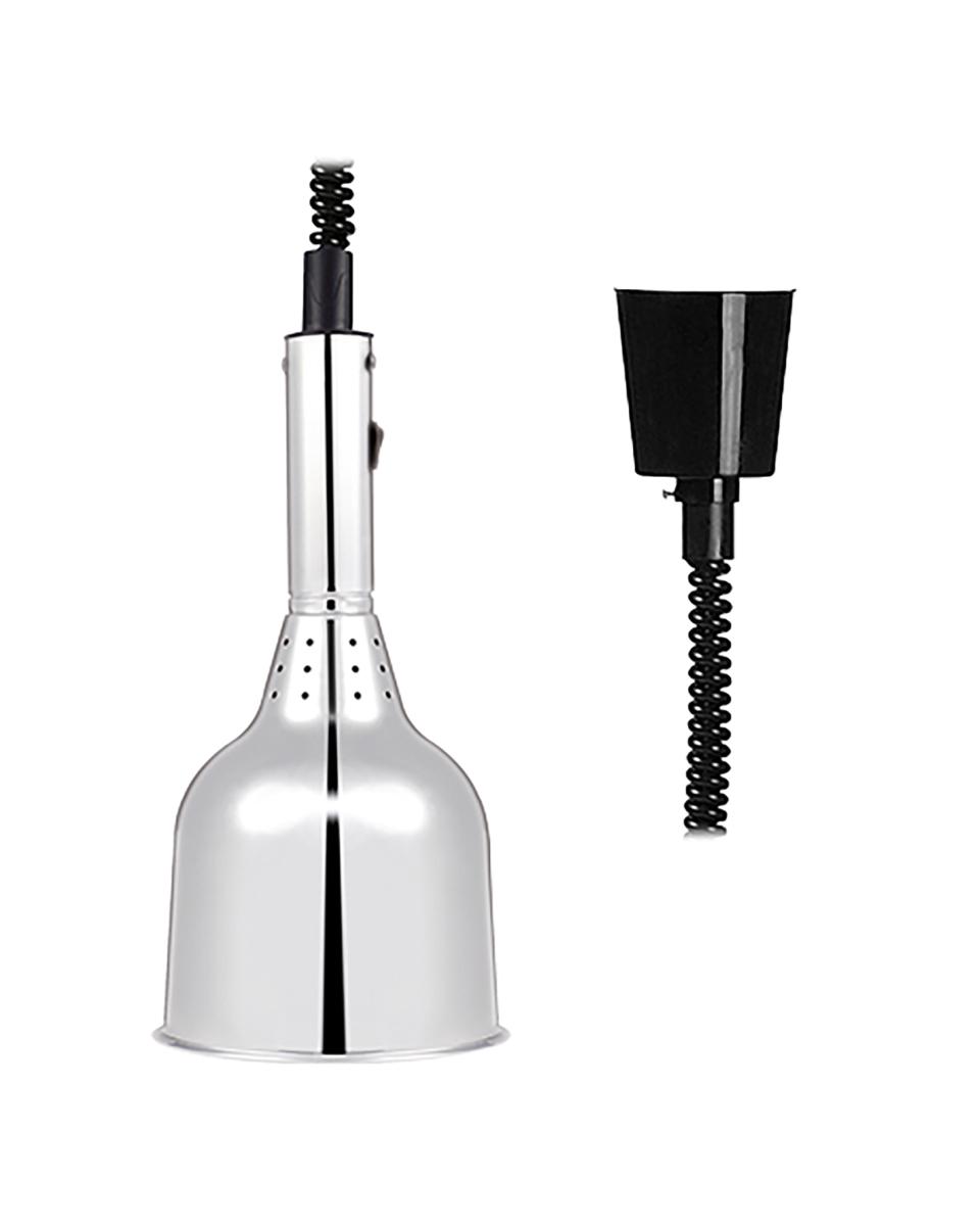 Warmhoudkap - H 40 CM - 1.1 KG - Ø18 CM - 220 - 240 V - Aluminium - Chroom - 093025