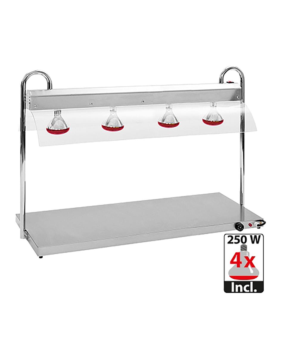 Warmhoudplaat M/Brug - H 83.1 x 135.6 x 55.3 CM - 35 KG - 220 - 240 V - 2500 W - RVS - +30°C / +90°C - 710400