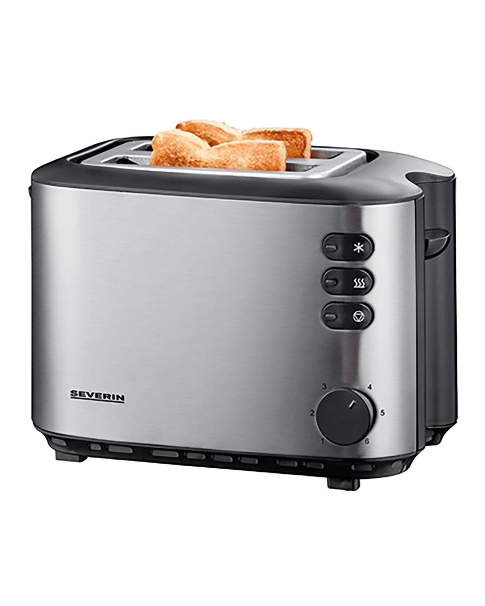 Broodrooster - H 18.5 x 27 x 15.5 CM - 1.38 KG - 220 - 240 V - 850 W - RVS - Severin - 910039