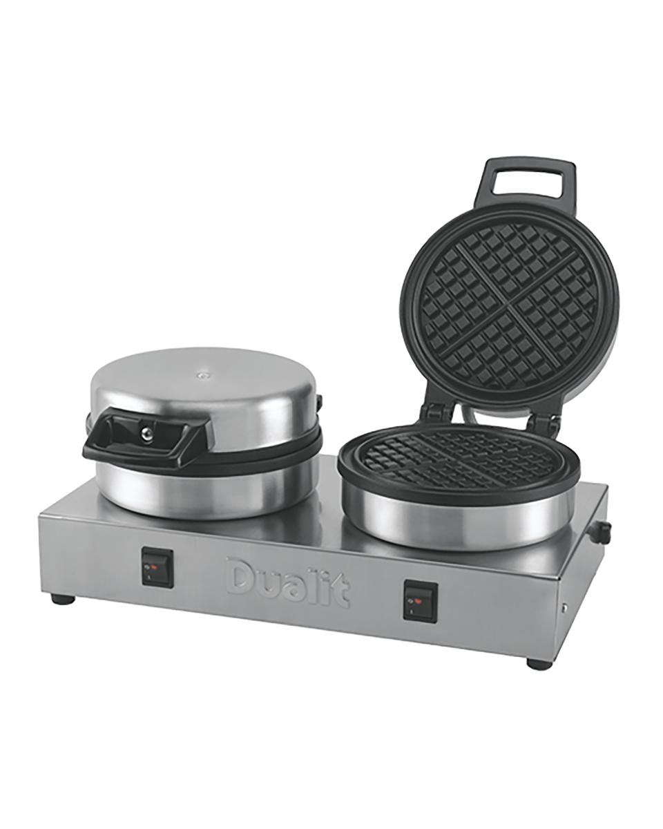 Wafel Bakapparaat - H 16 x 40 x 22 CM - 4.5 KG - Ø15 CM - 220 - 240 V - 1600 W - RVS - Dualit - 310011