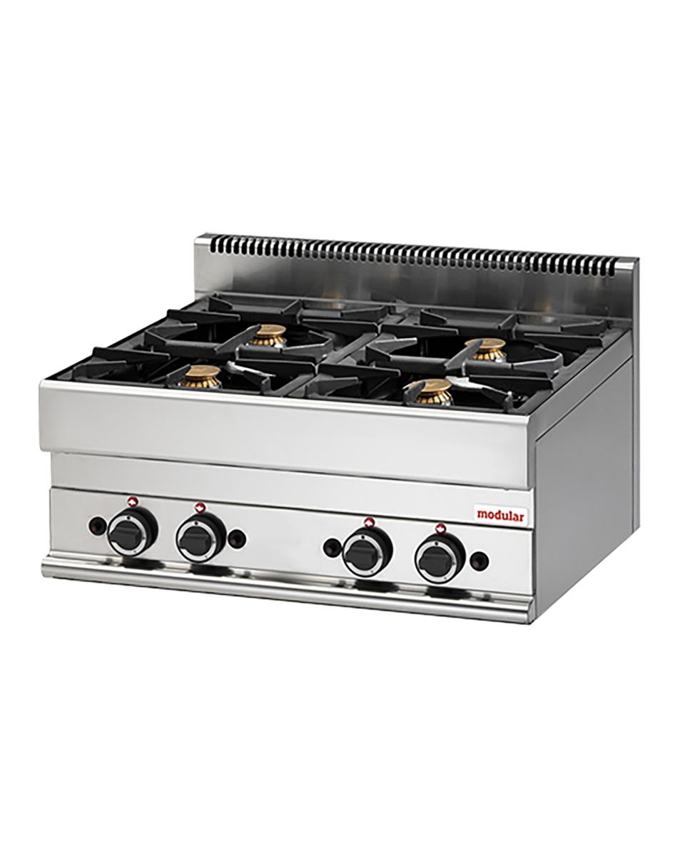 Kooktoestel - H 28 x 70 x 65 CM - 34 KG - Aardgas - 17.2 CM - RVS - Gas - Modular - 316004