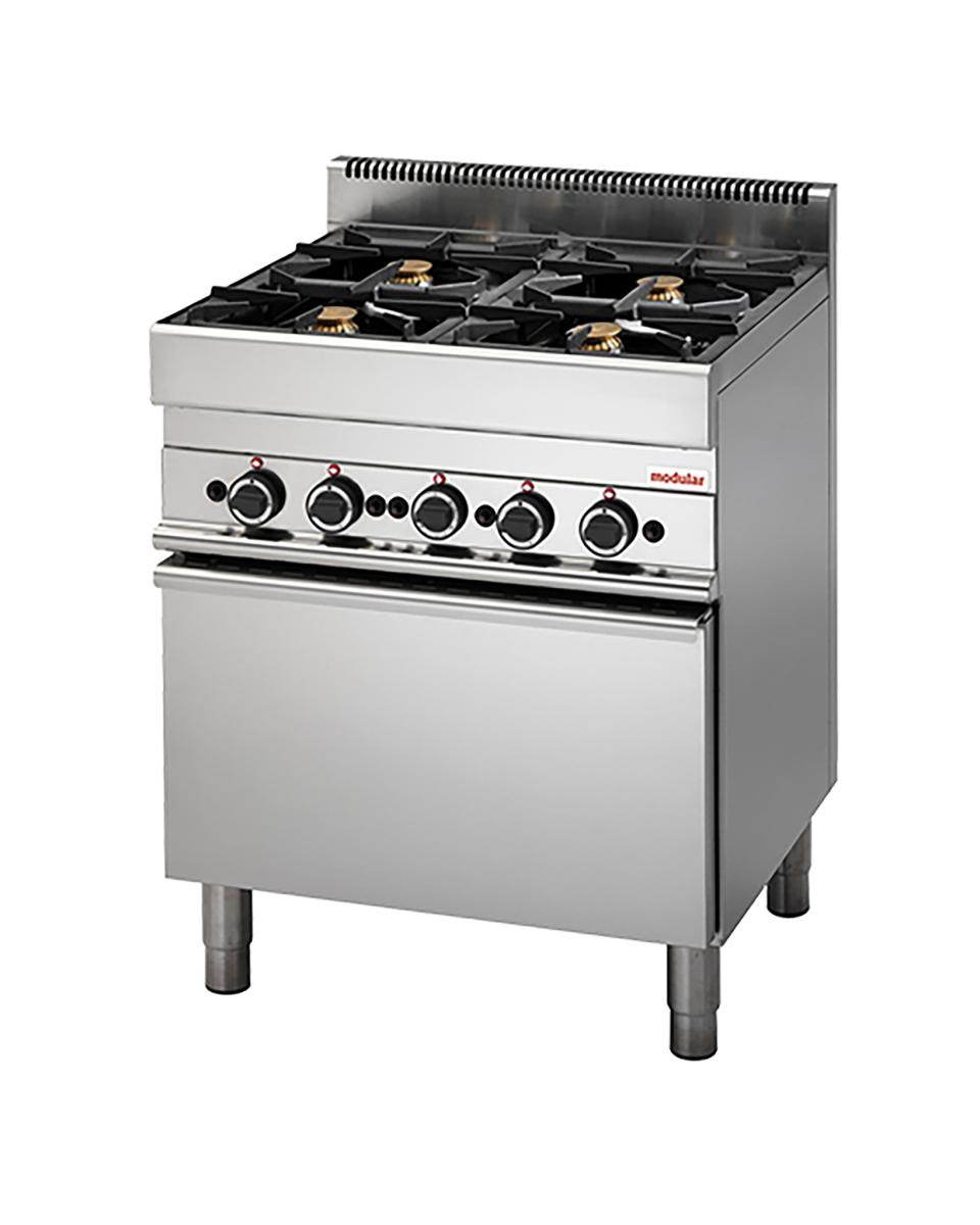 Fornuis - H 85 x 70 x 65 CM - 78 KG - 380 - 415 - Zonder - Stekker V - 3960 W - 17.2 CM - RVS - Modular - 316215