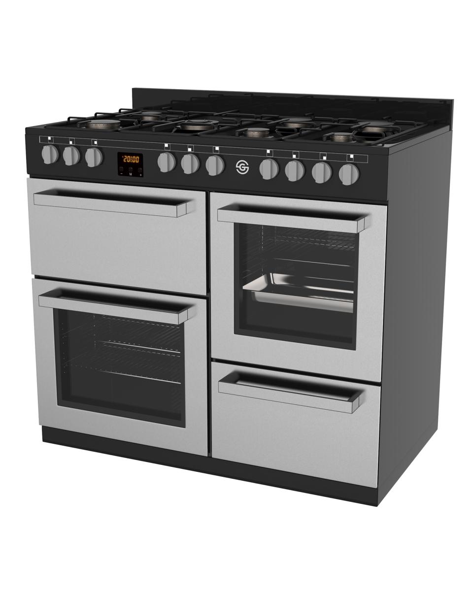 Gasfornuis - 7 pits - H 90 x 100 x 60 CM - RVS - Promoline
