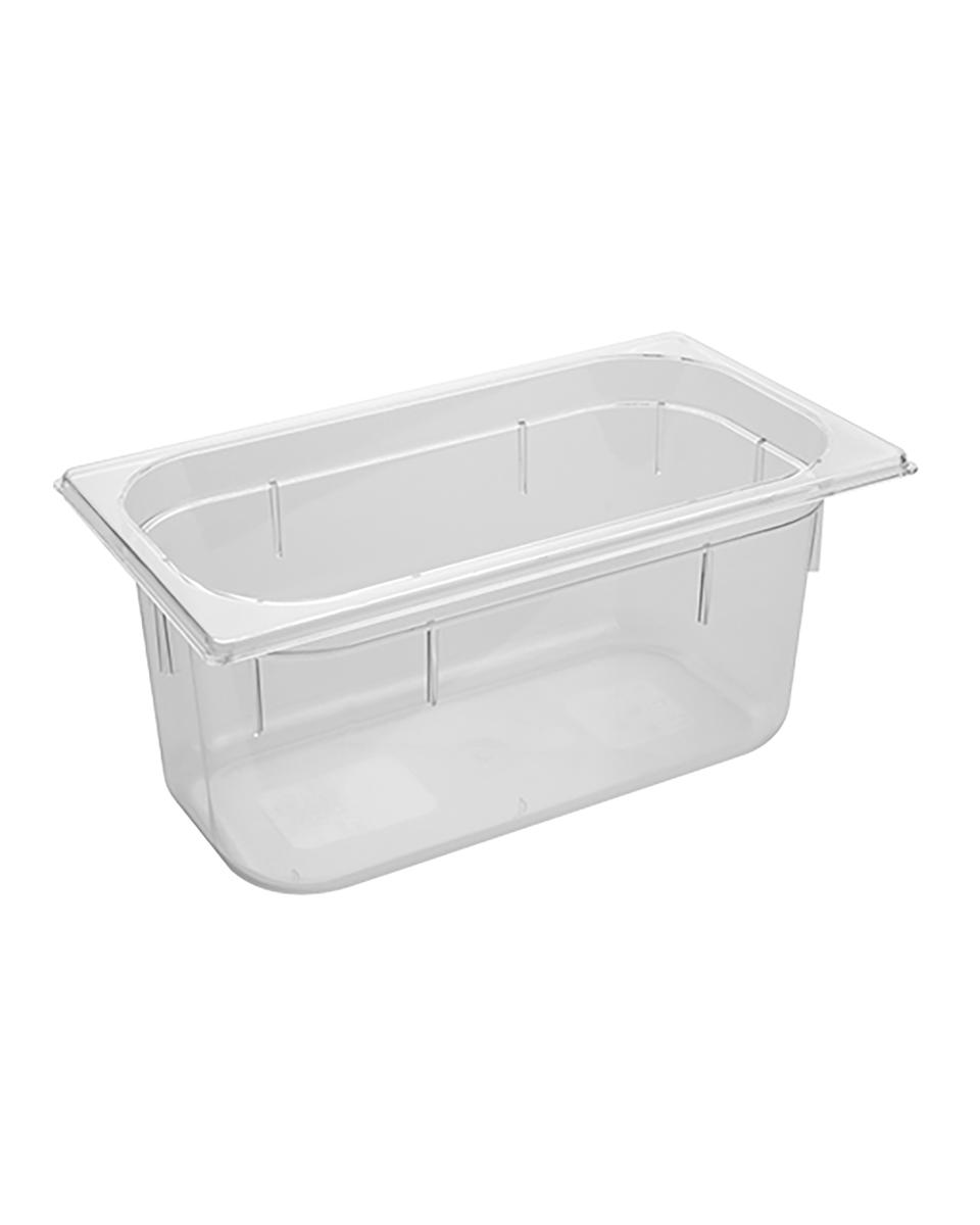 Gastronormbak - 1/3 GN - 5.4 Liter - H 115 x 32.5 x 17.6 CM - Polycarbonaat - Transparant - -40°C / +100°C - Caterchef - 953032