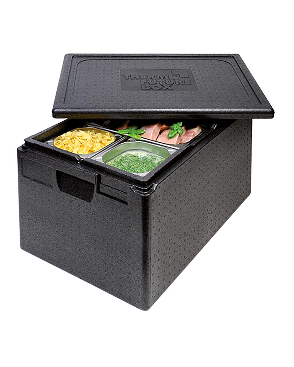 Thermobox - 1/1 GN - 61 Liter - H 40 x 60 x 40 CM - Polypropyleen - Zwart - Thermo Future Box - 235005