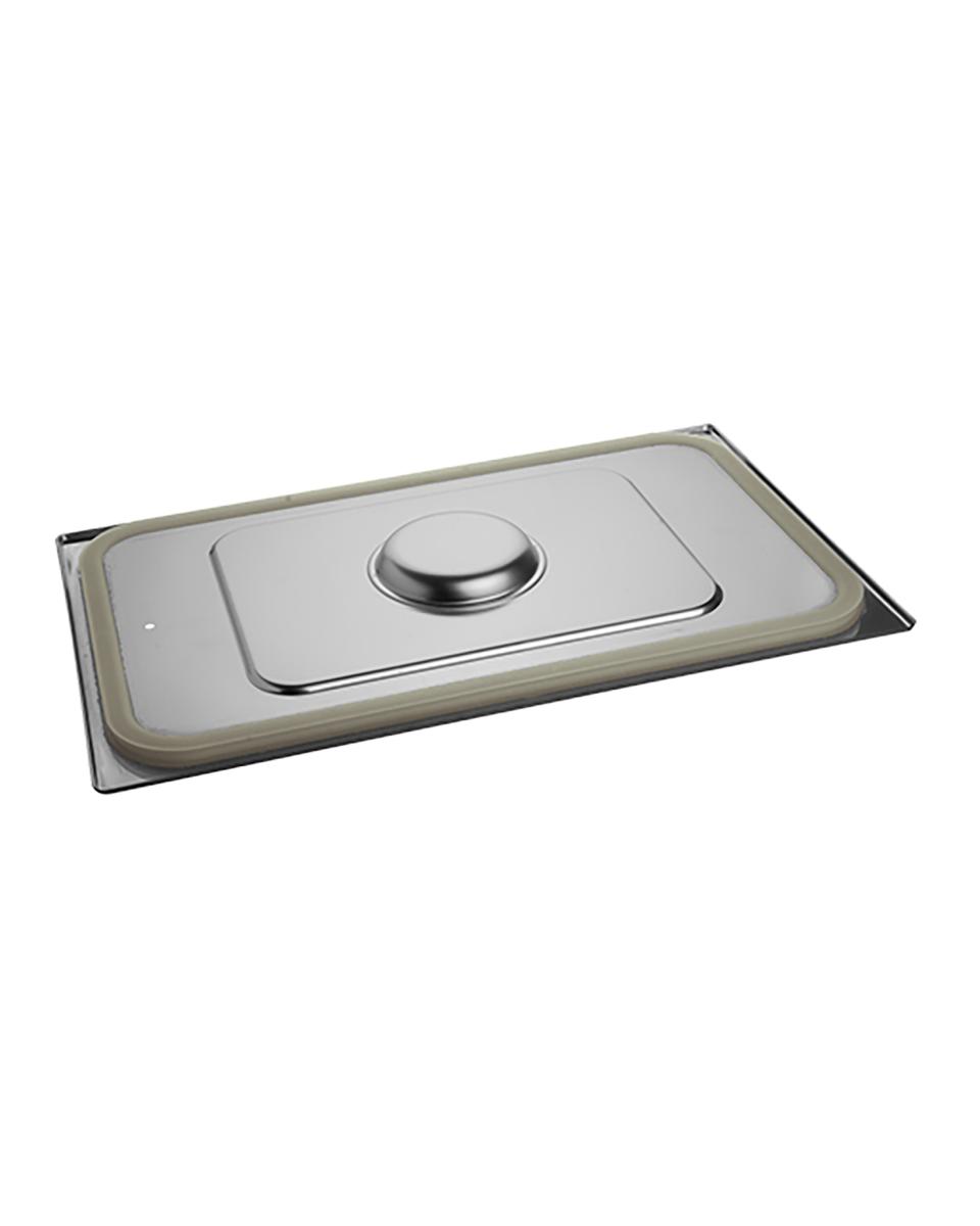 Deksel Gastronorm - 1/1 GN - 53 x 32.5 CM - RVS - Met Siliconen Afdichtrand - Caterchef - 953515
