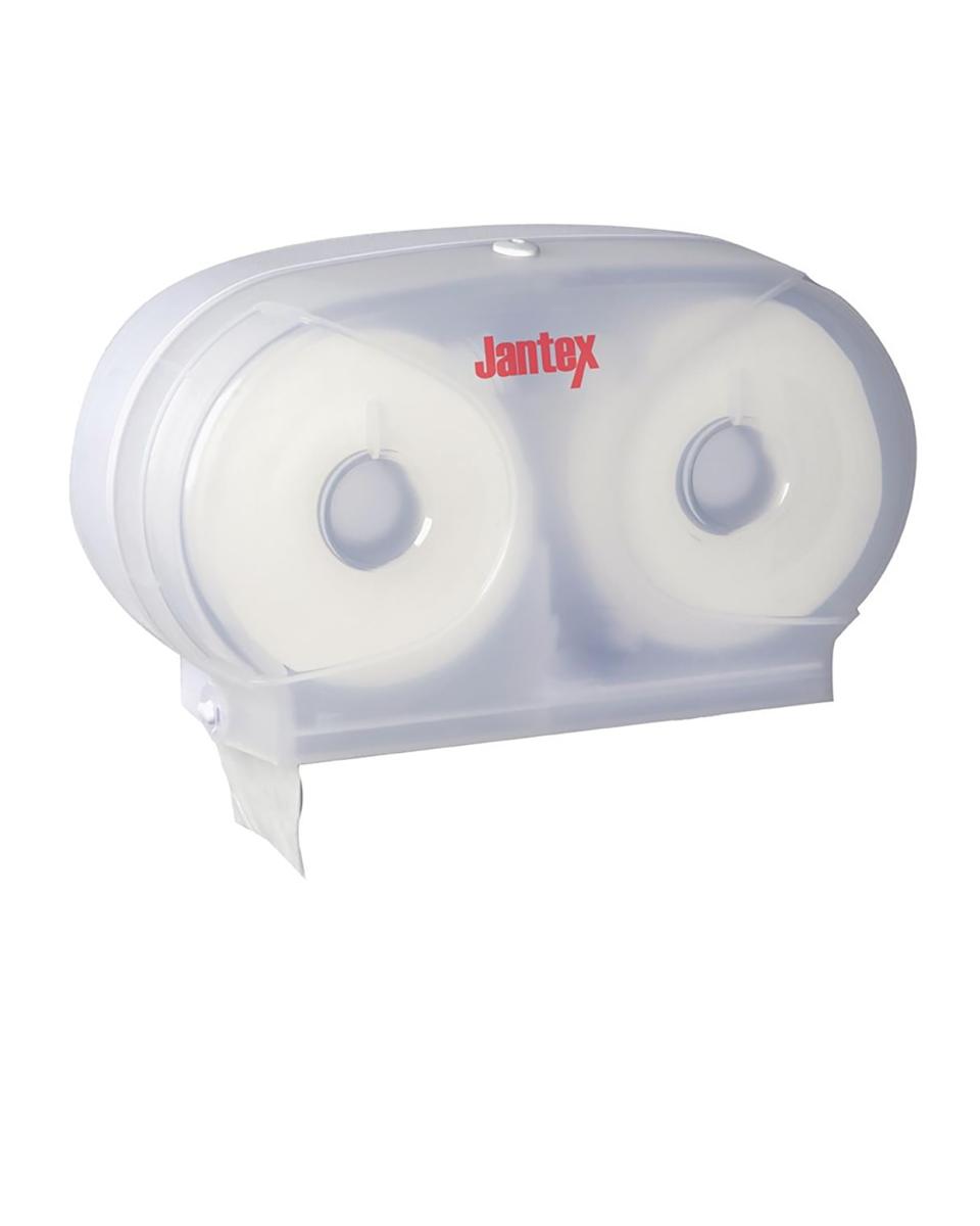 Toiletroldispenser - Dubbel - H 33.4 x 20.7 x 12.7 CM - Kunststof - Jantex - GL062