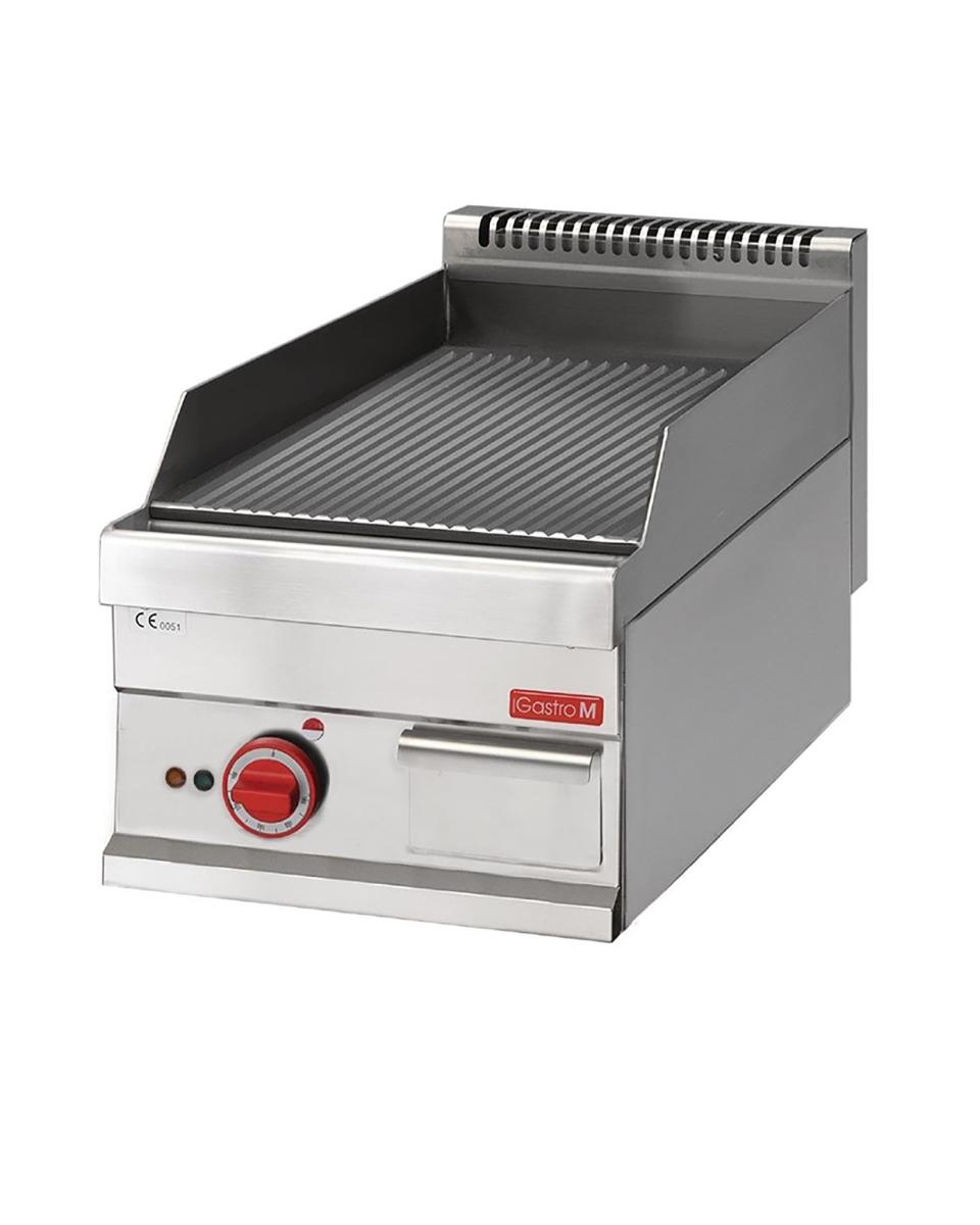 Bakplaat - 650 Line - Elektrisch - Geribbeld - H 28 x 40 x 60 CM - 4.5 kW - 400 V - RVS - Gastro M - GN058