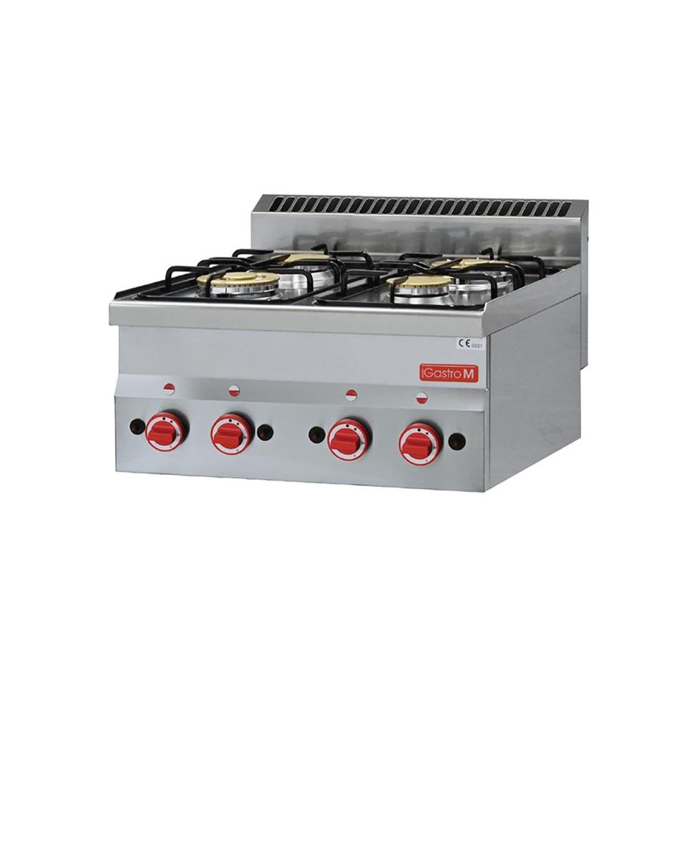 Gasfornuis - 600 Line - 4-pits - H 28 x 60 x 60 CM - RVS - Gastro M - GL901