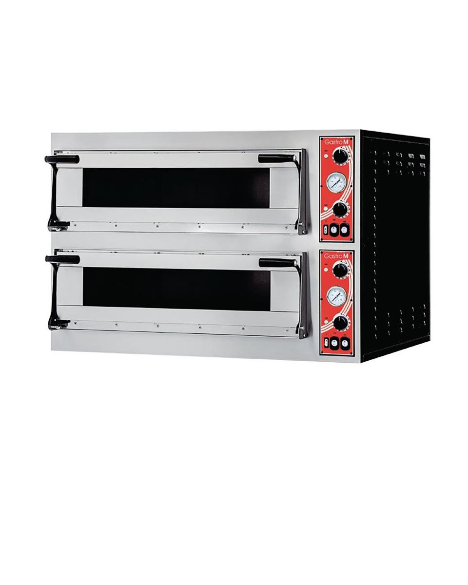 Pizzaoven - 2 kamers - H 74.5 x 100 x 95.5 CM - 12000 W - 400 V - Gastro M - GR216