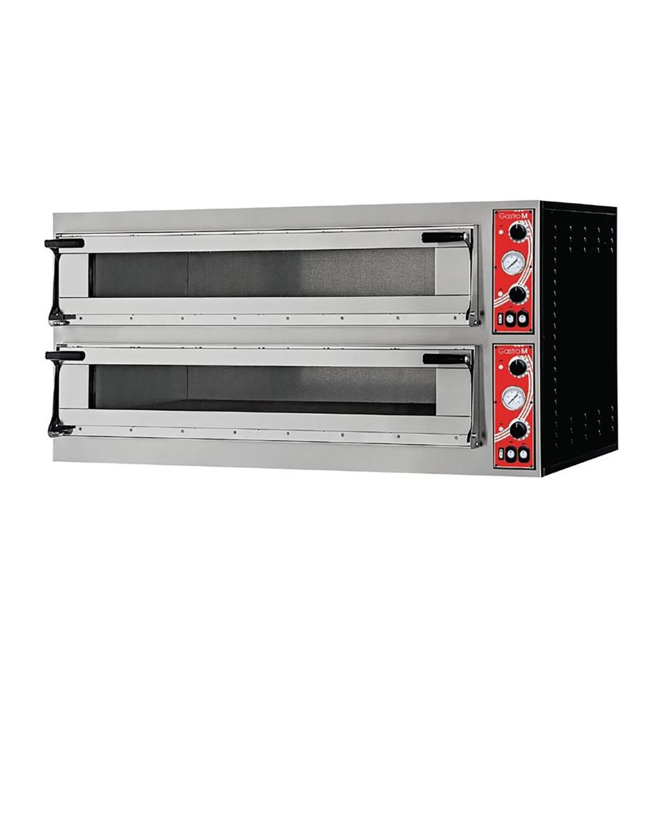 Pizzaoven - 2 kamers - H 74.5 x 130.5 x 60 CM - 12 kW - 400 V - Gastro M - GR214