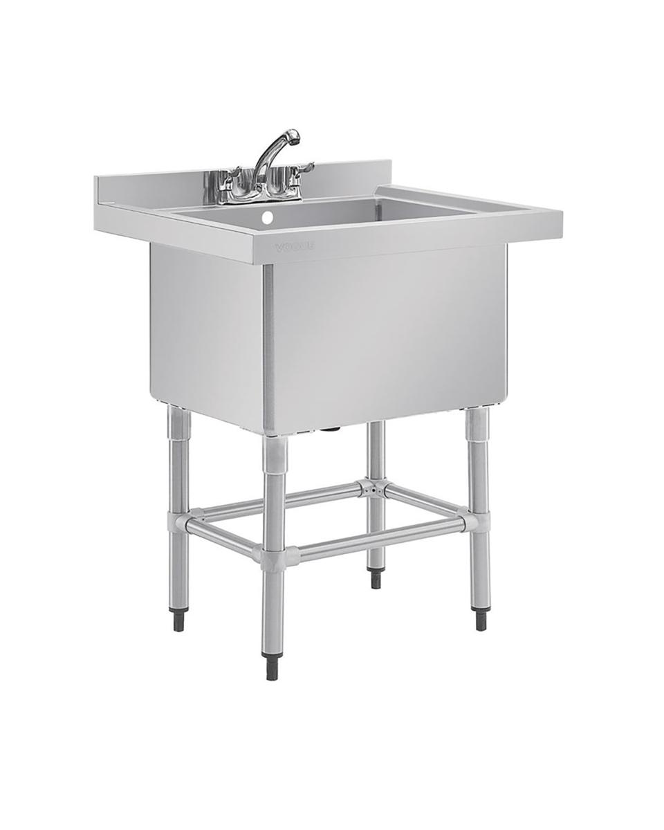 Spoeltafel - Extra diep - 100 Liter - H 90 x 77 x 60 CM - RVS - Vogue - CE141