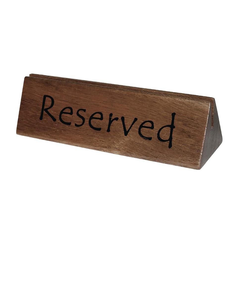 Reserveerbordje en menuhouder - 10 stuks - H 3.5 x 15 x 3.5 CM - Acaciahout - Olympia - CL381