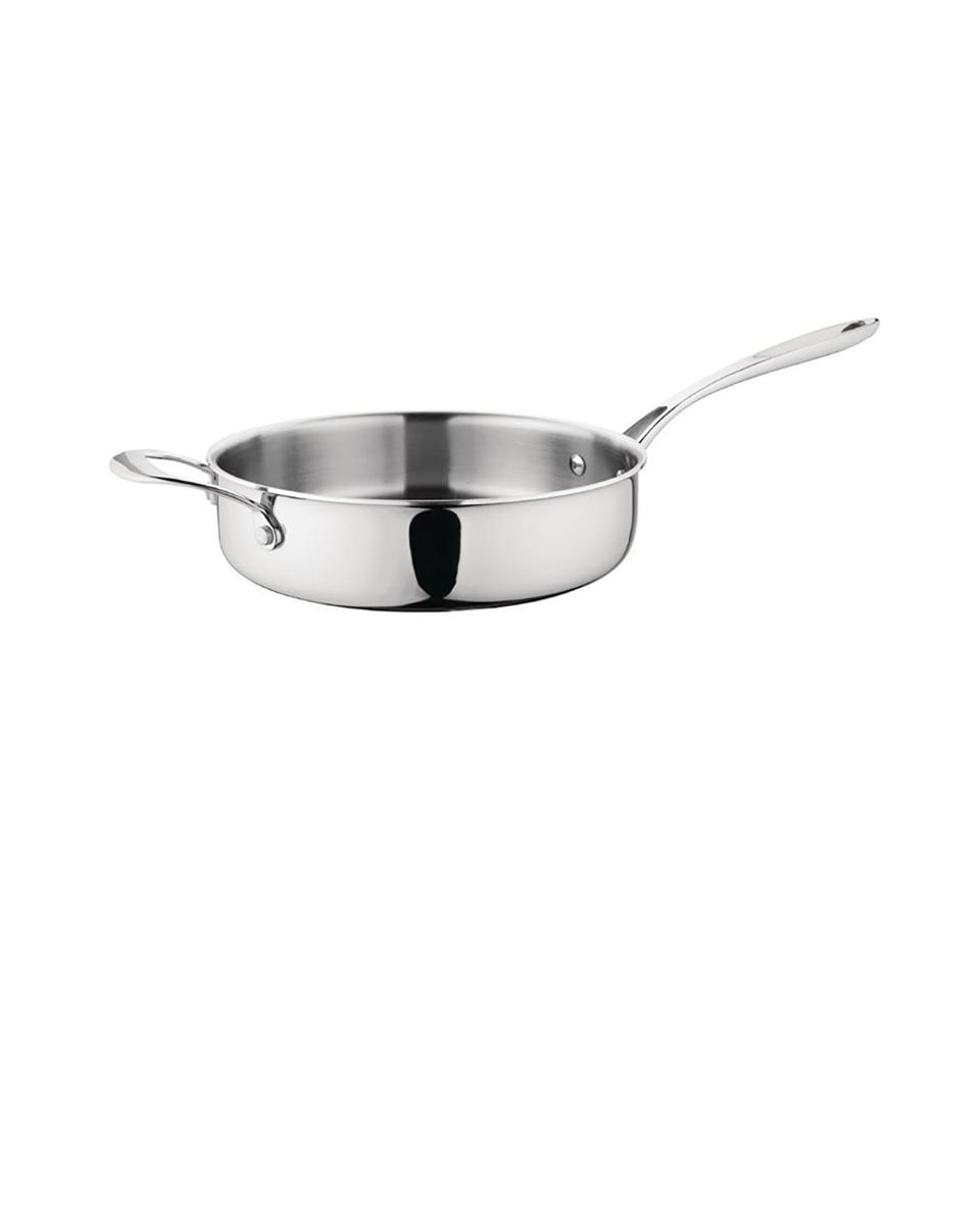 Sauteuse - 2.4 Liter - Ø 24 x H 6 CM - RVS/Aluminium - Vogue - GG031