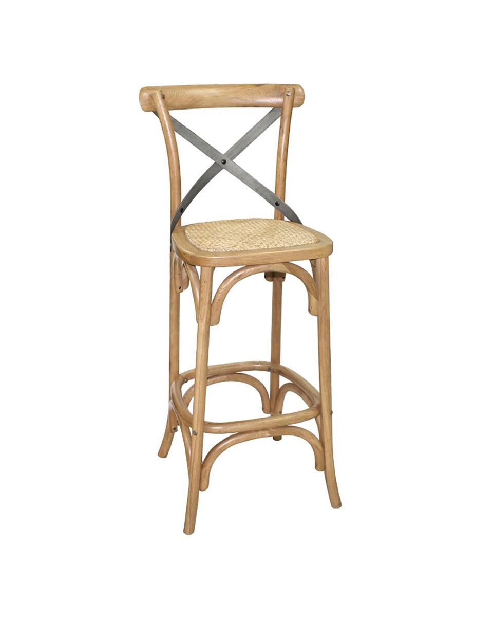 Barkruk - Hoof - H 110 x 45 x 47 CM - Hout/Metalen - Bolero - GG657