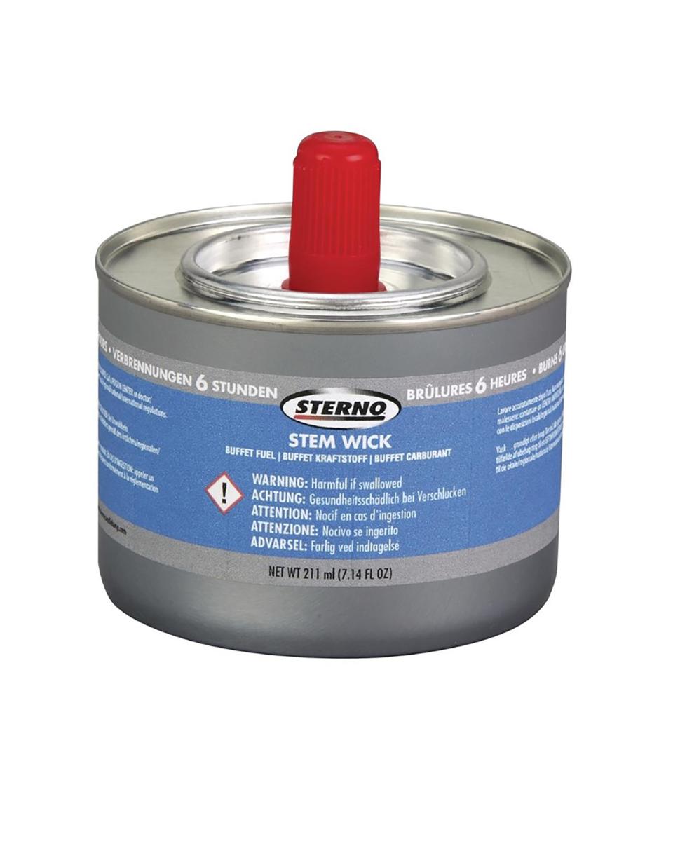 Brandpasta - 6 uur - 12 stuks - Ø 8.5 x H 6.7 CM - Metaal - Sterno - GF438