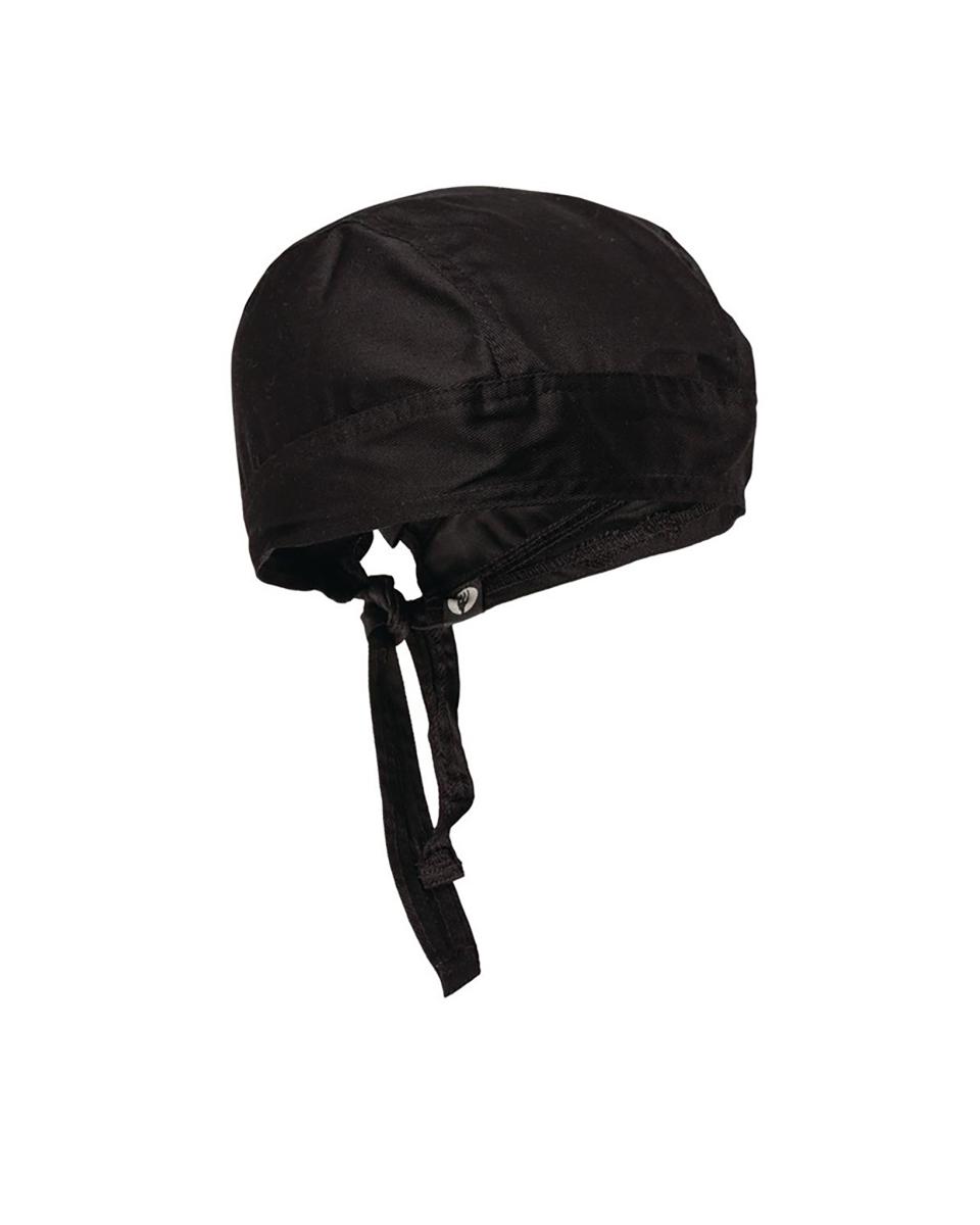 Hoofddoek - Unisex - One Size - Zwart - Polyester/Katoen - Chef Works - A702