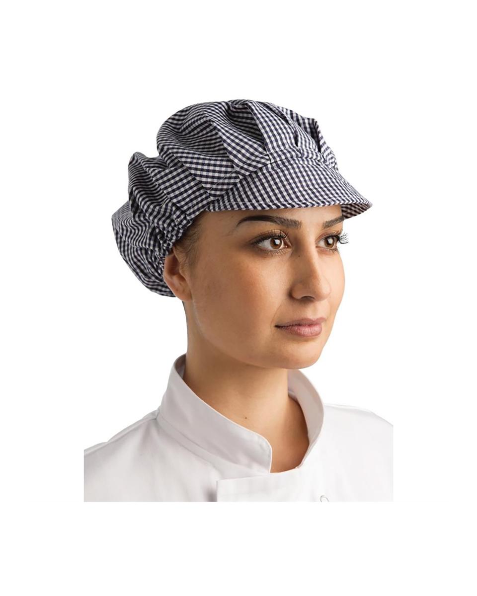 Muts - Unisex - One Size - Blauw/Wit - Polyester/Katoen - Whites Chefs Clothing - B257