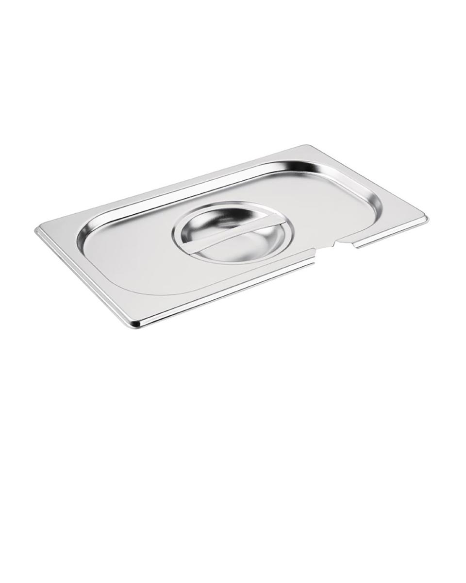 Deksel gastronormbak - Lepeluitsparing - 1/4 GN - H 3 x 26.5 CM - RVS - Vogue - CB174