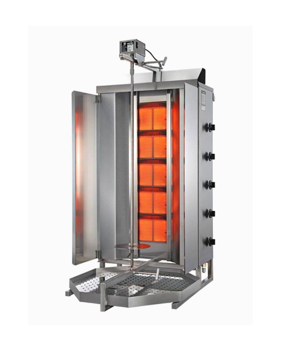 Donergrill - Gas - 5 brander - Motor boven - Naomi - GD5/S