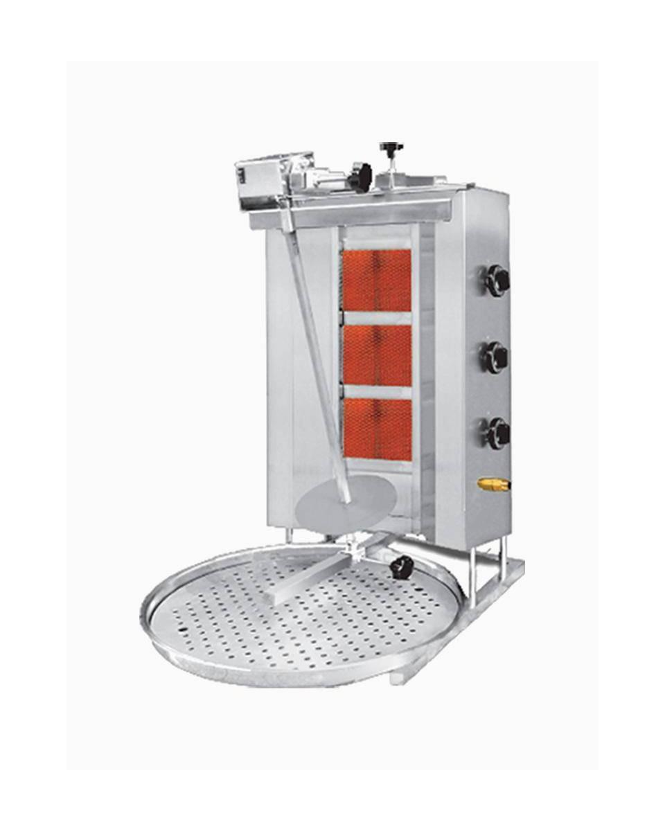Donergrill gas 3 brander motor boven