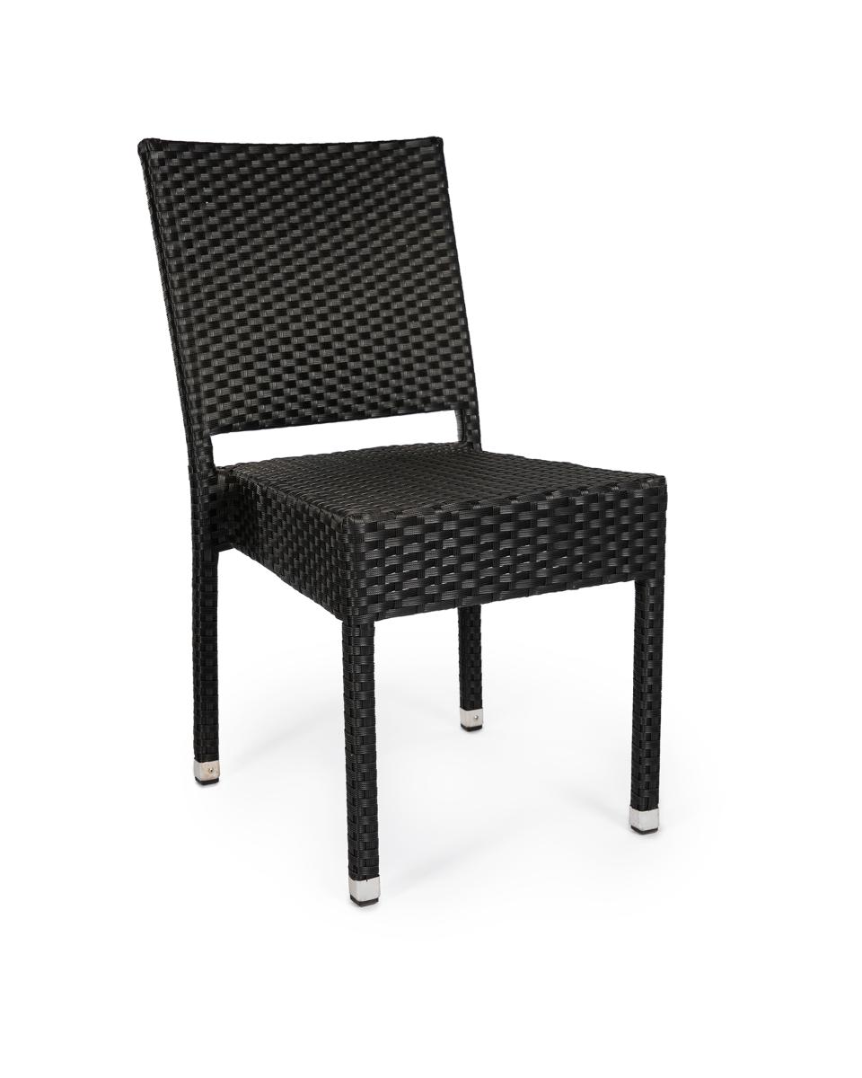 Terrasstoel - Mezza - Zwart - Flat weaving - Promoline